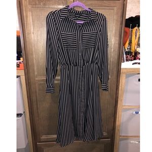 White&Black stripe dress